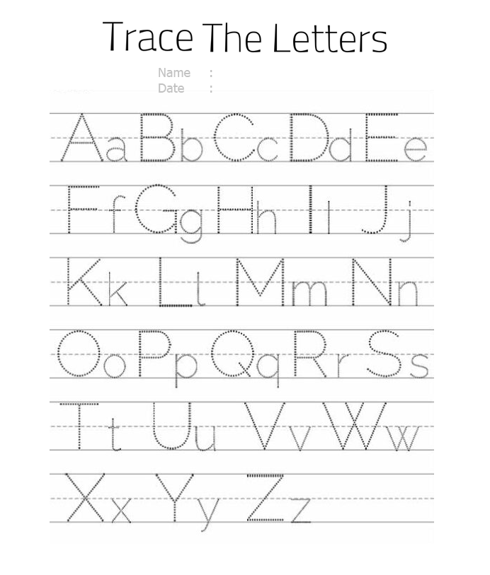 Trace Letters Printable | Letter Tracing Worksheets