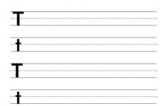 20 Learning The Letter T Worksheets Kitty Baby Love