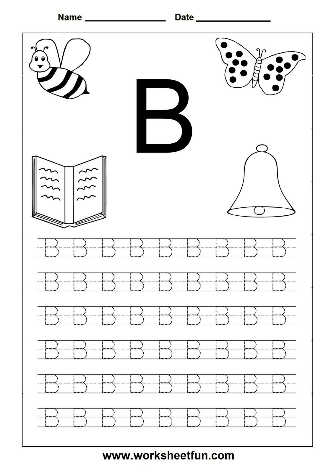 4 Worksheet Free Preschool Kindergarten Worksheets Letters Alphabet 