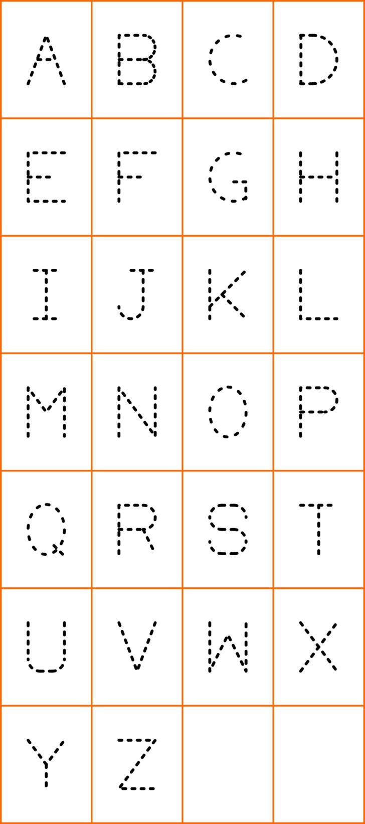 Preschool Printable Trace Alphabet
