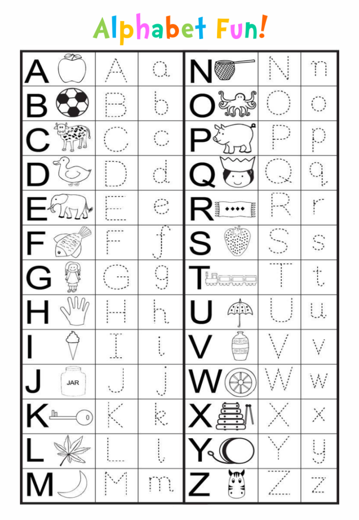 Free Letter Tracing Worksheets For Preschool