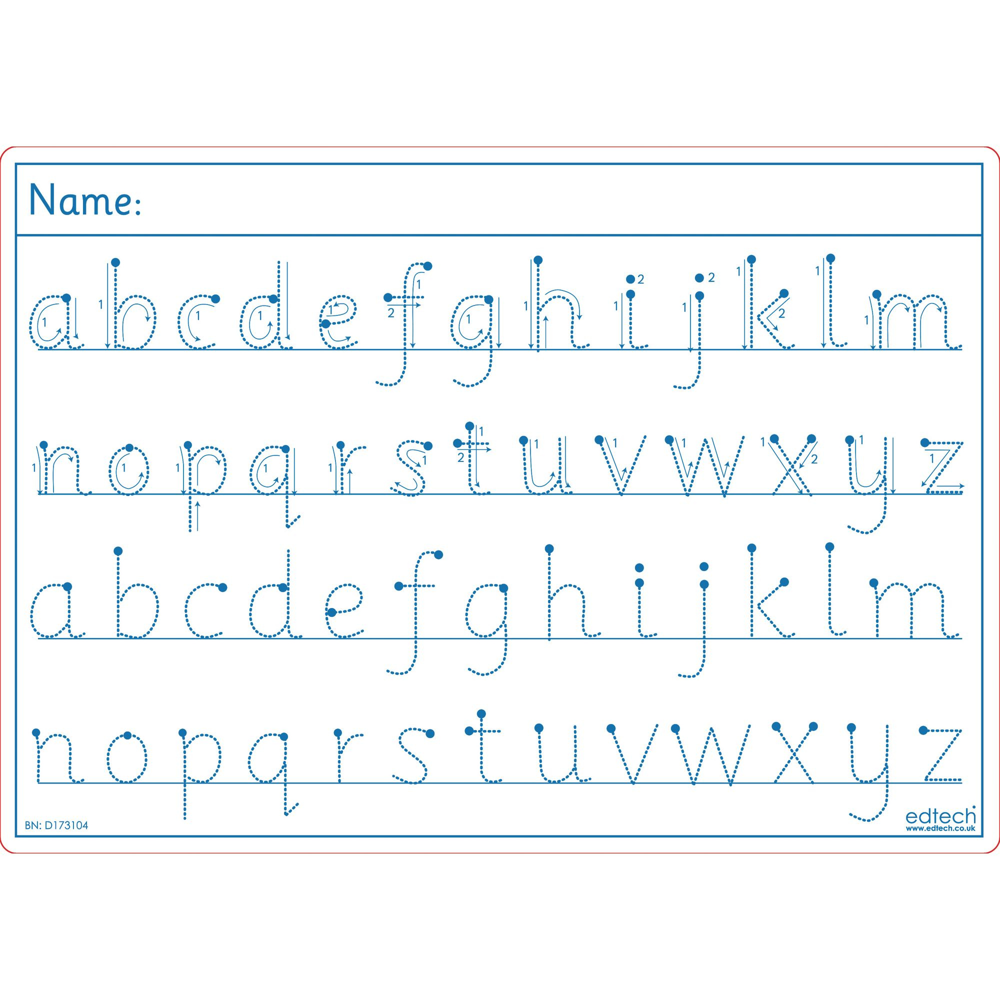 ACMT13576 Alphabet Tracing Boards Pack Of 30 LDA Resources