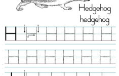 Alphabet letter h tracing worksheet Preschool Crafts