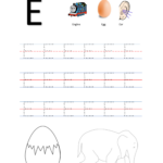 Alphabet Letter Tracing Ee Free Preschool