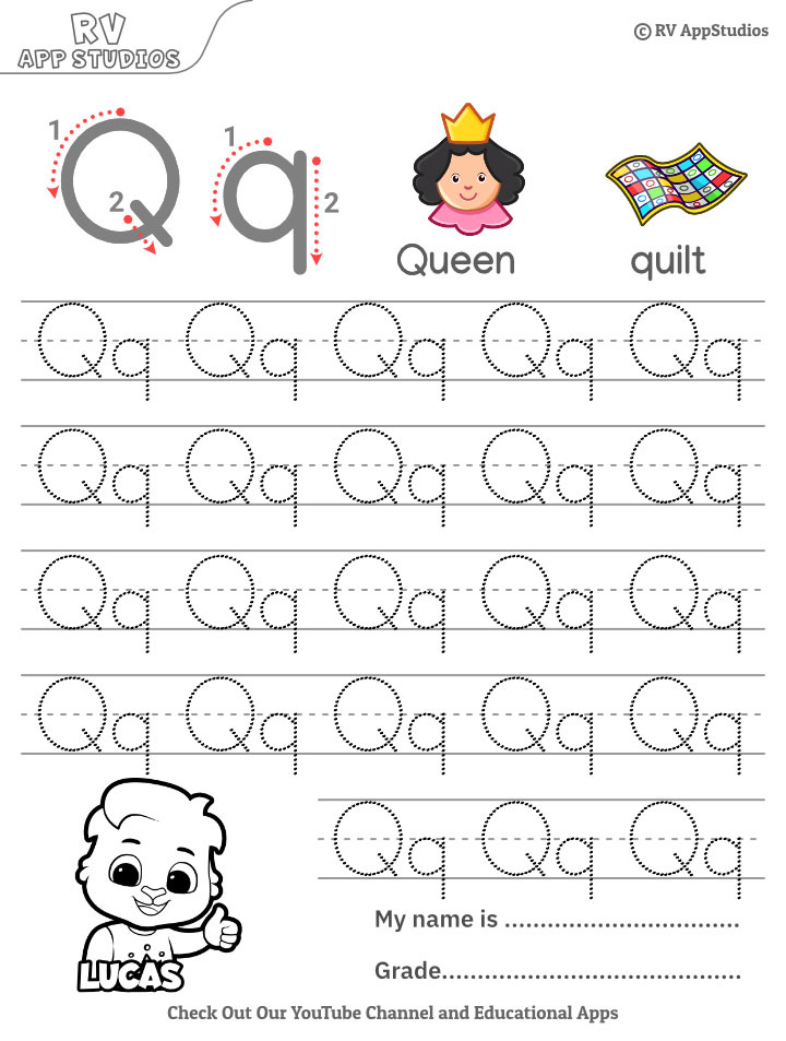Tracing Letter QQ