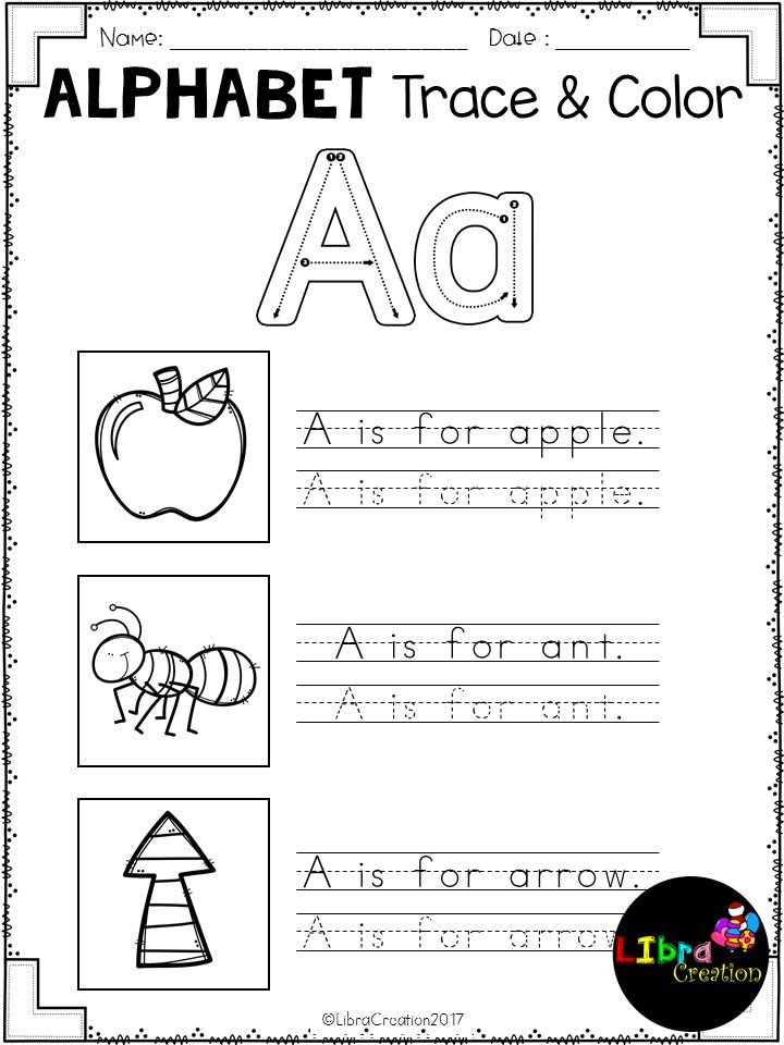 Alphabet Trace Color Inside You Will Find 26 Pages Of Alphabet Trace 
