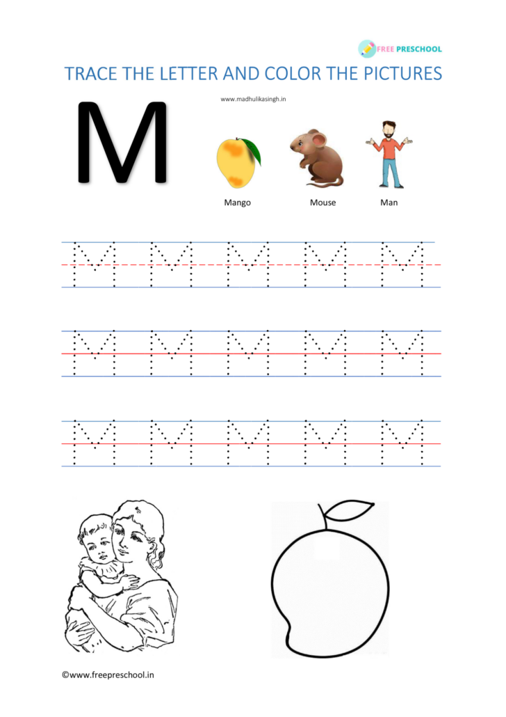 Tracing Letter MM