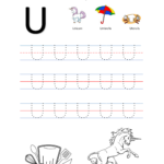 Alphabet Tracing Letter Uu Free Preschool