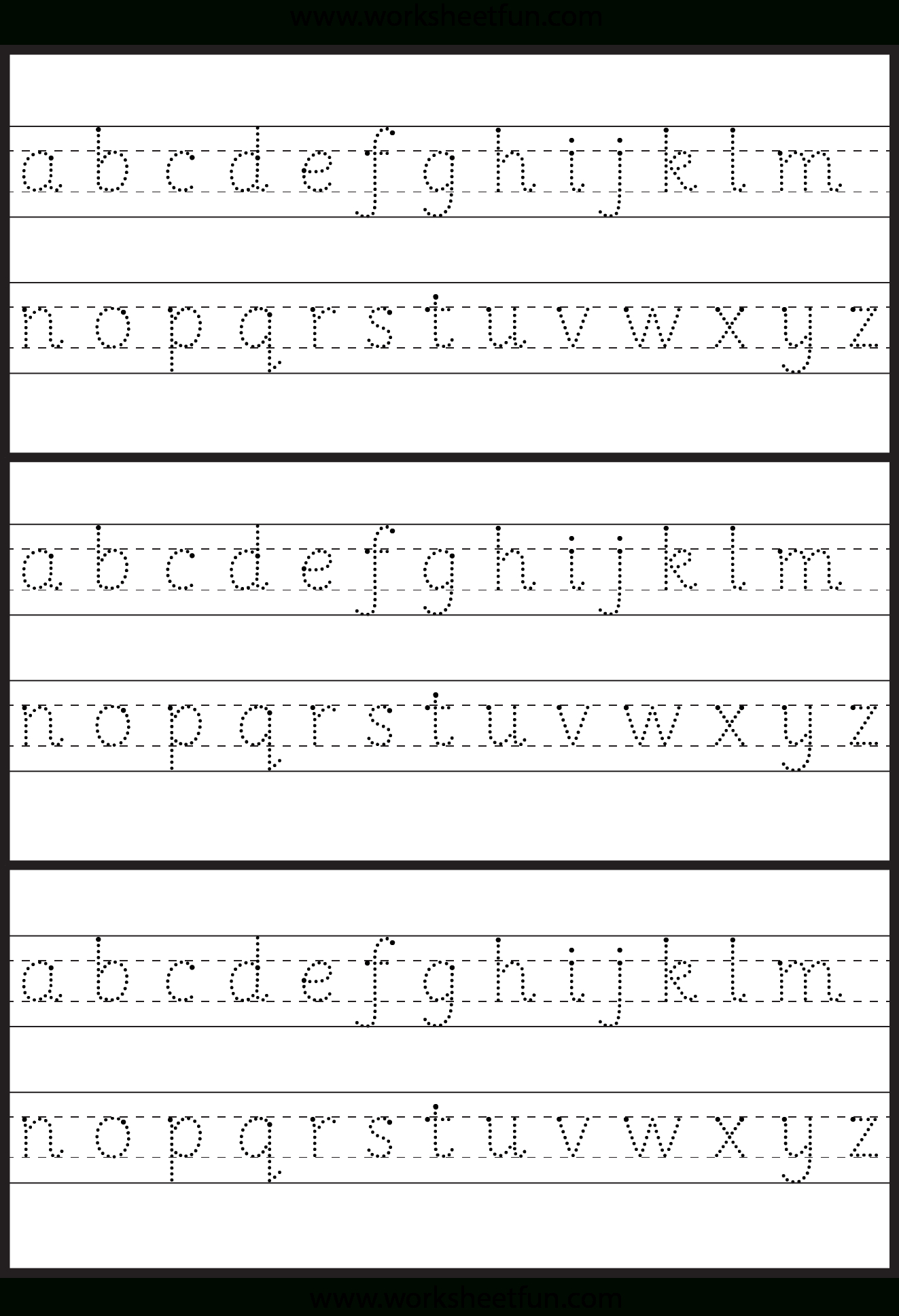 Alphabet Tracing Lowercase Letters TracingLettersWorksheets