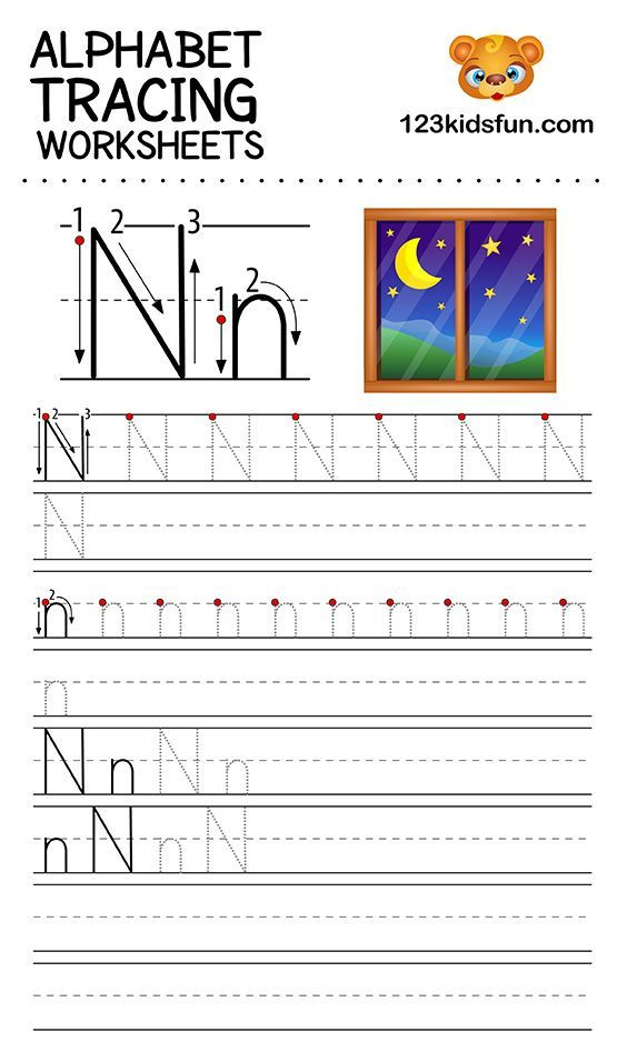 Alphabet Tracing Worksheets A Z Free Printable For Kids 123 Kids Fun 