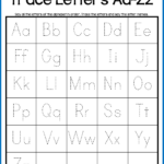 Alphabet Tracing Worksheets Uppercase Lowercase Letters Alphabet