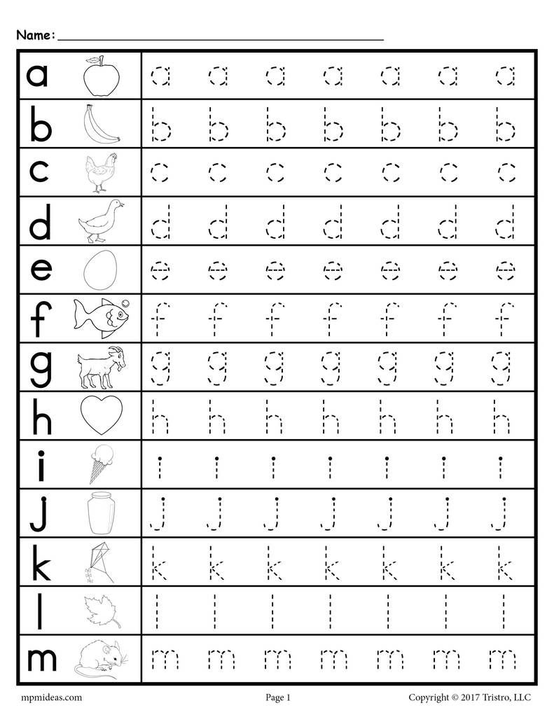 Alphabet Worksheets Lowercase AlphabetWorksheetsFree