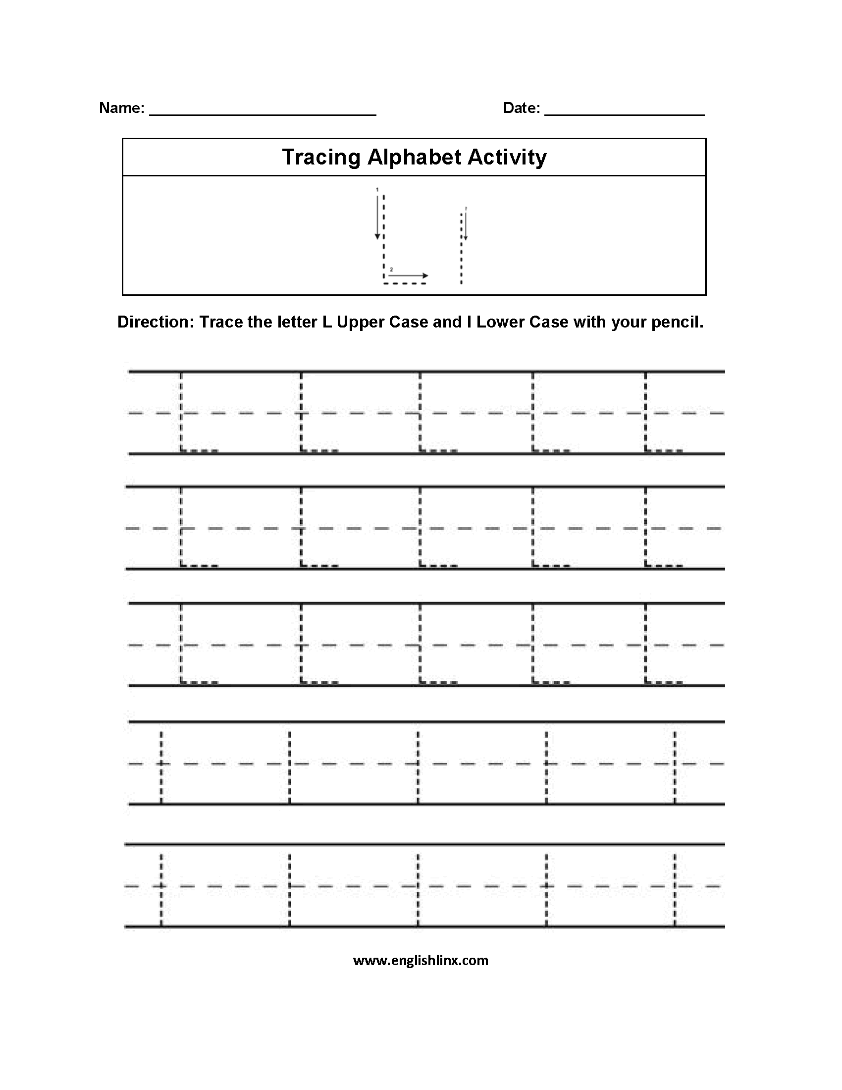 Alphabet Worksheets Tracing Alphabet Worksheets