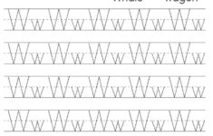 Alphabet Ww Letter Printable Letter Ww Tracing Worksheets