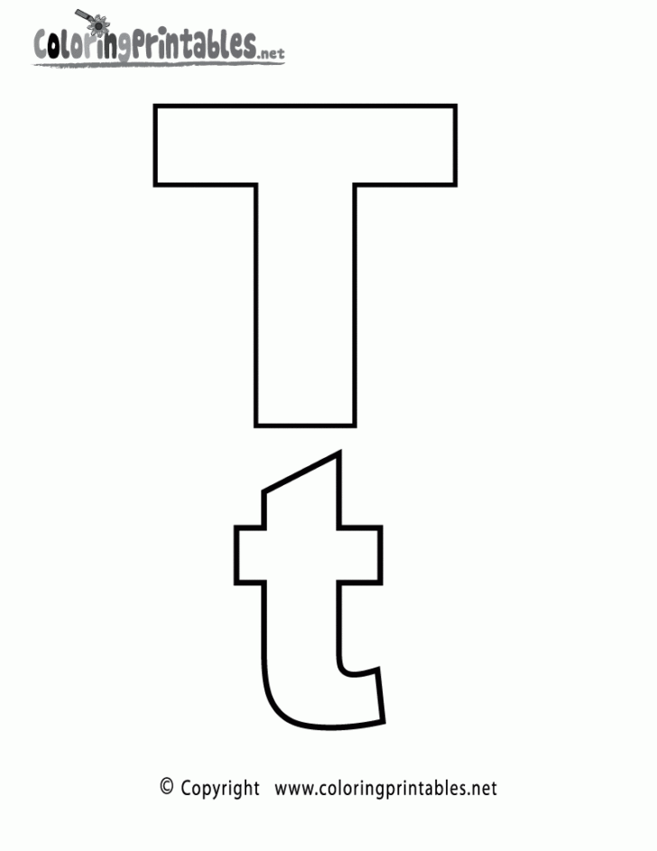 Letter T Tracing Coloring Pages