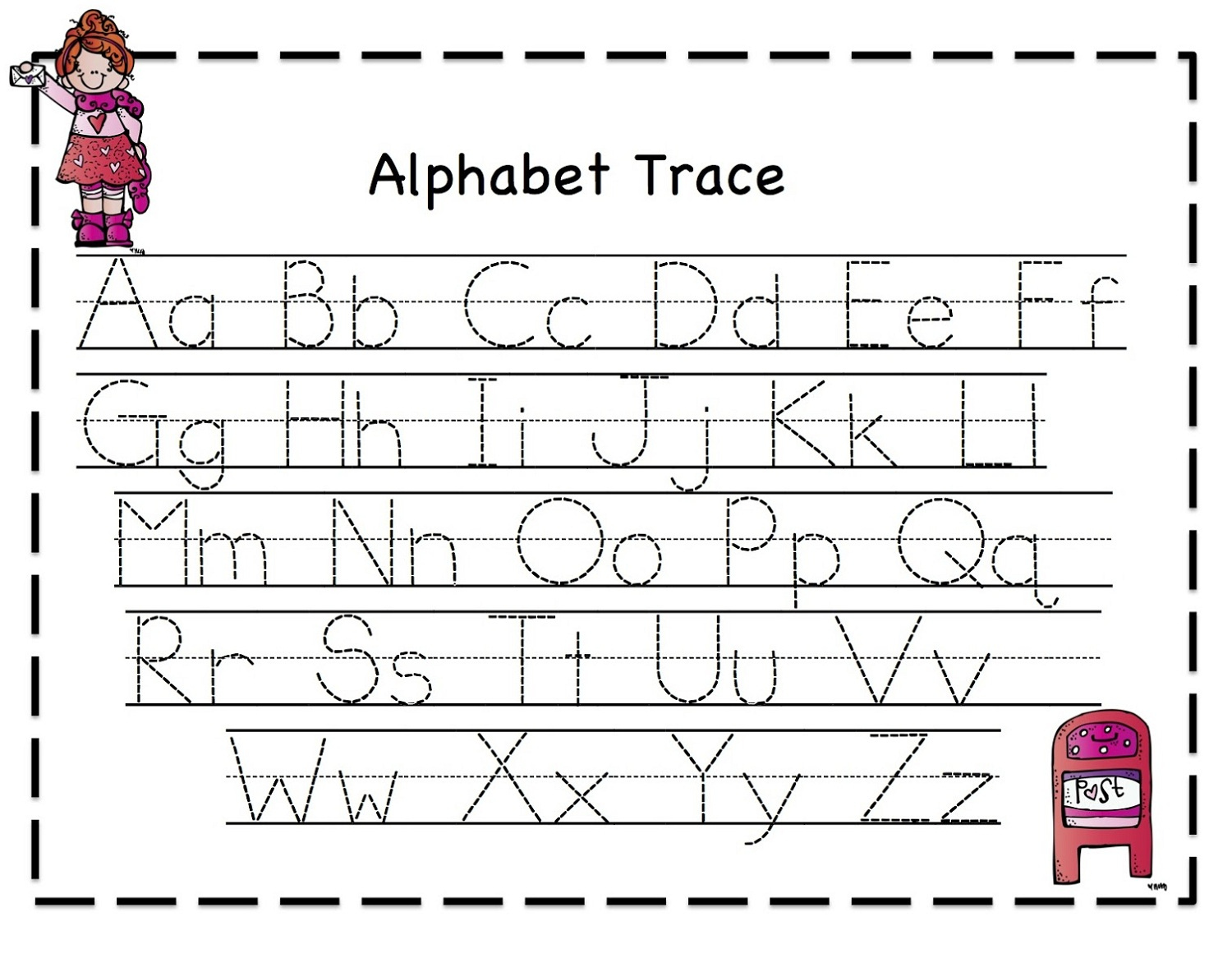 Cool Printable Letter Tracing Worksheets Image Worksheet For Kids