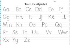 Dotted Alphabet Trace Practice Worksheet Etsy