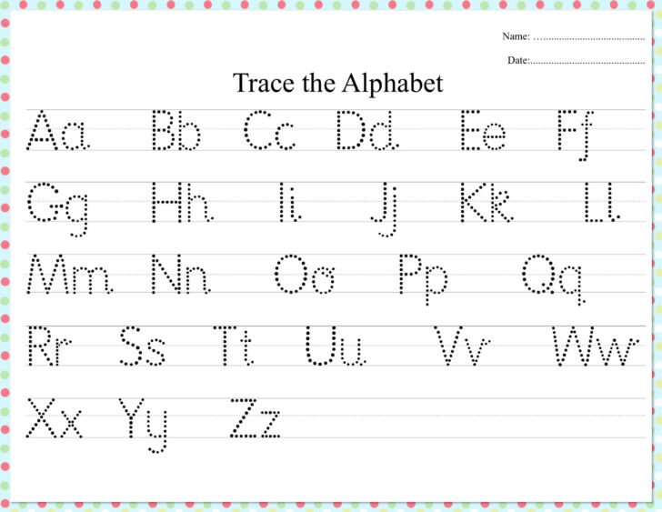 Dotted Letters For Tracing