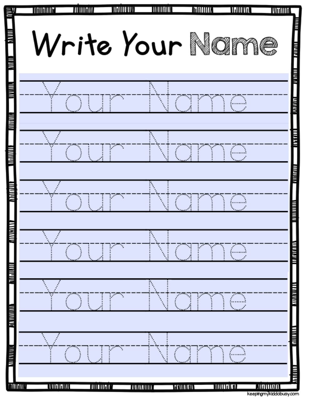 Dotted Name Tracing Worksheets AlphabetWorksheetsFree