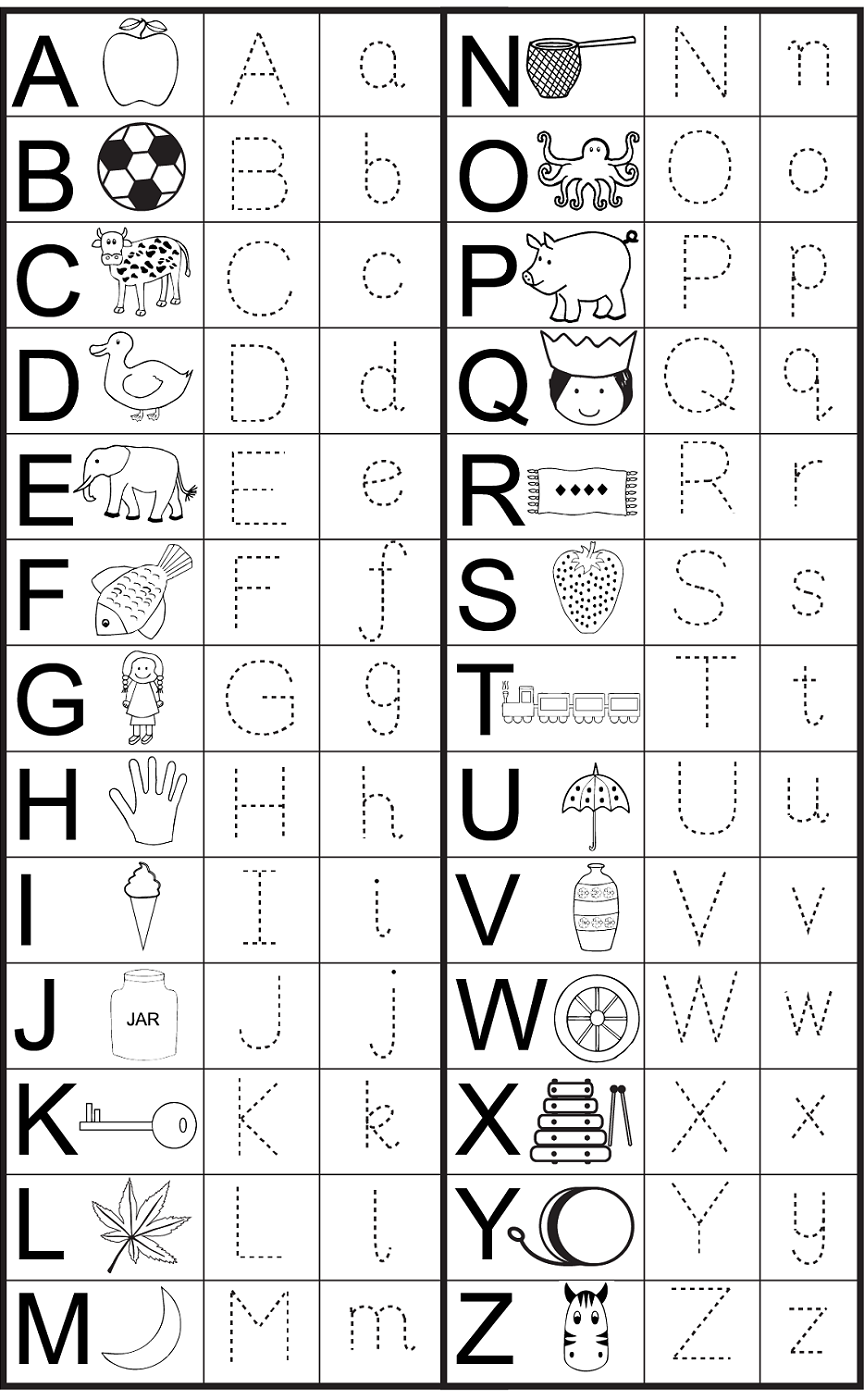 English Alphabet Worksheet For Kindergarten With Images Free 