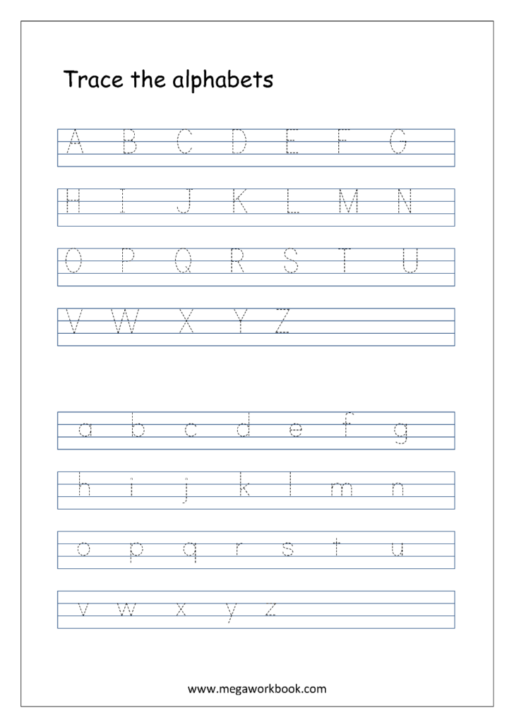 Small Letter A To Z Tracing Worksheets
