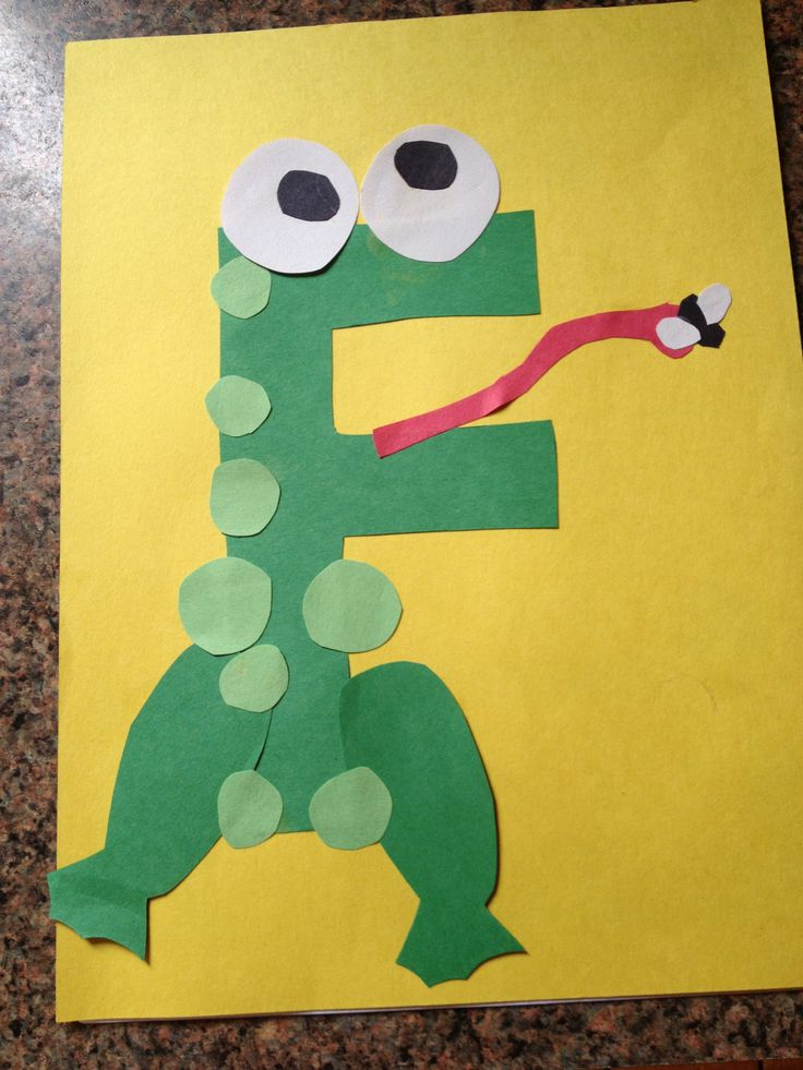  F Is For Frog Preschool Art Alphabet Letter Crafts Letter A Crafts