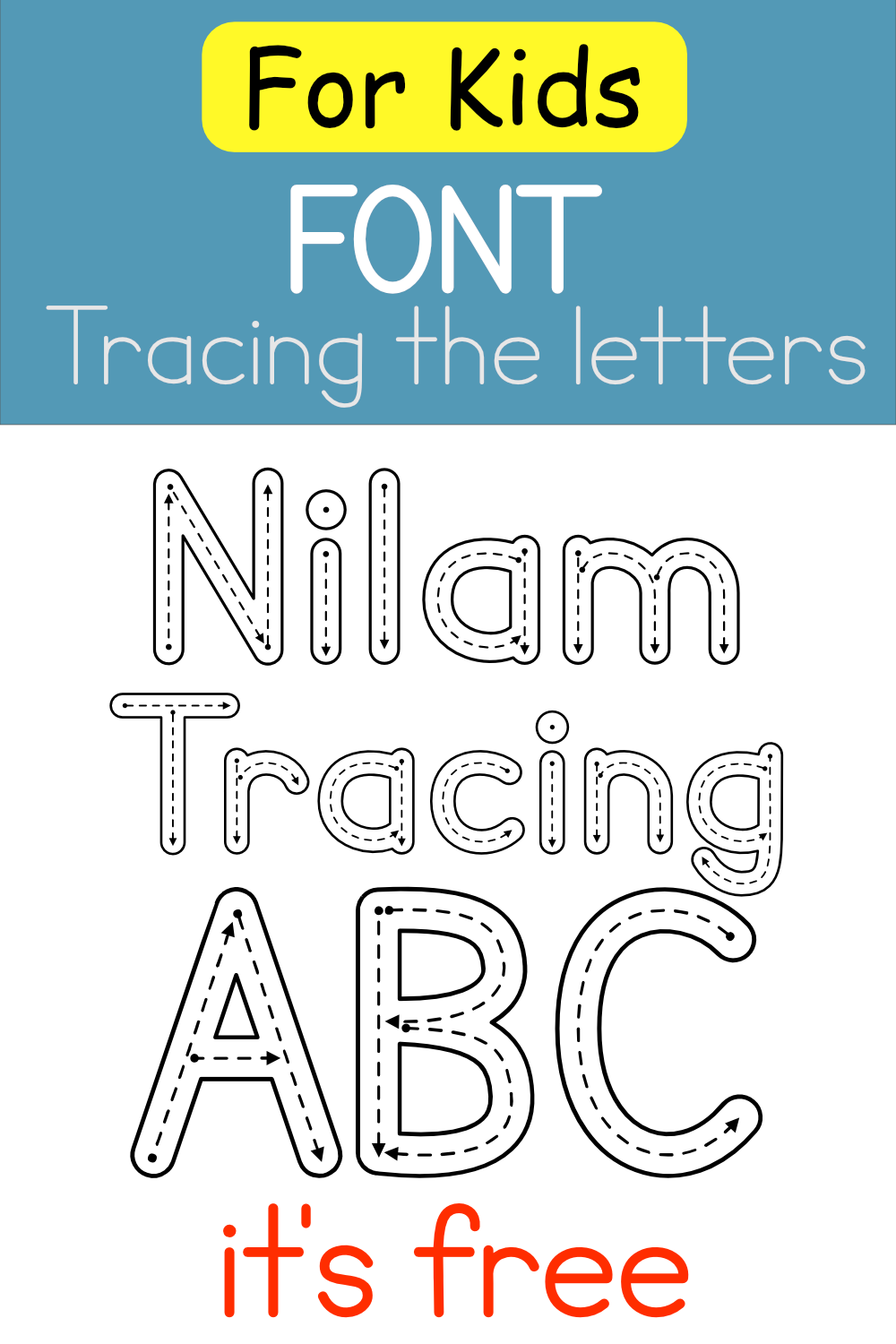Font For Kids Tracing Kid Fonts School Fonts Abc Tracing