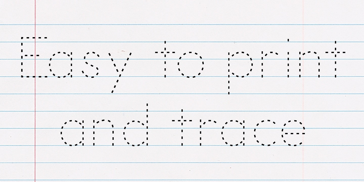 Free Font Tracing Letters Renewgraph