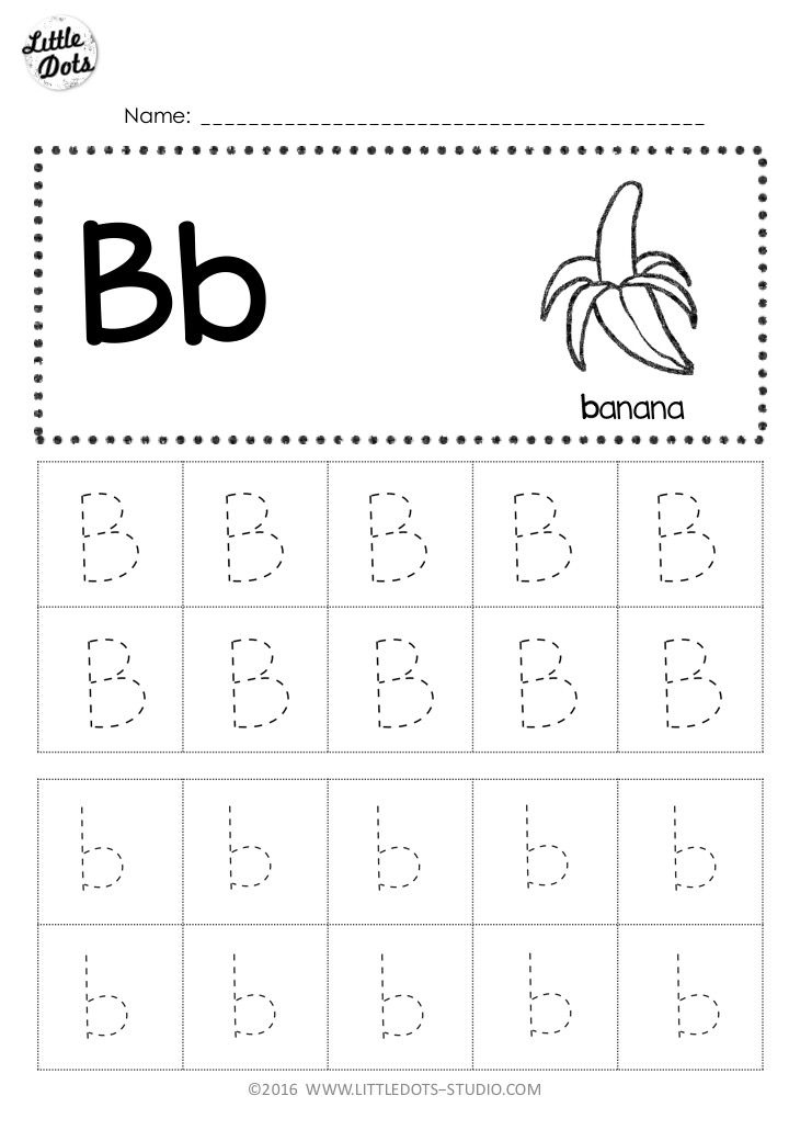 Tracing Letter B Free Printables