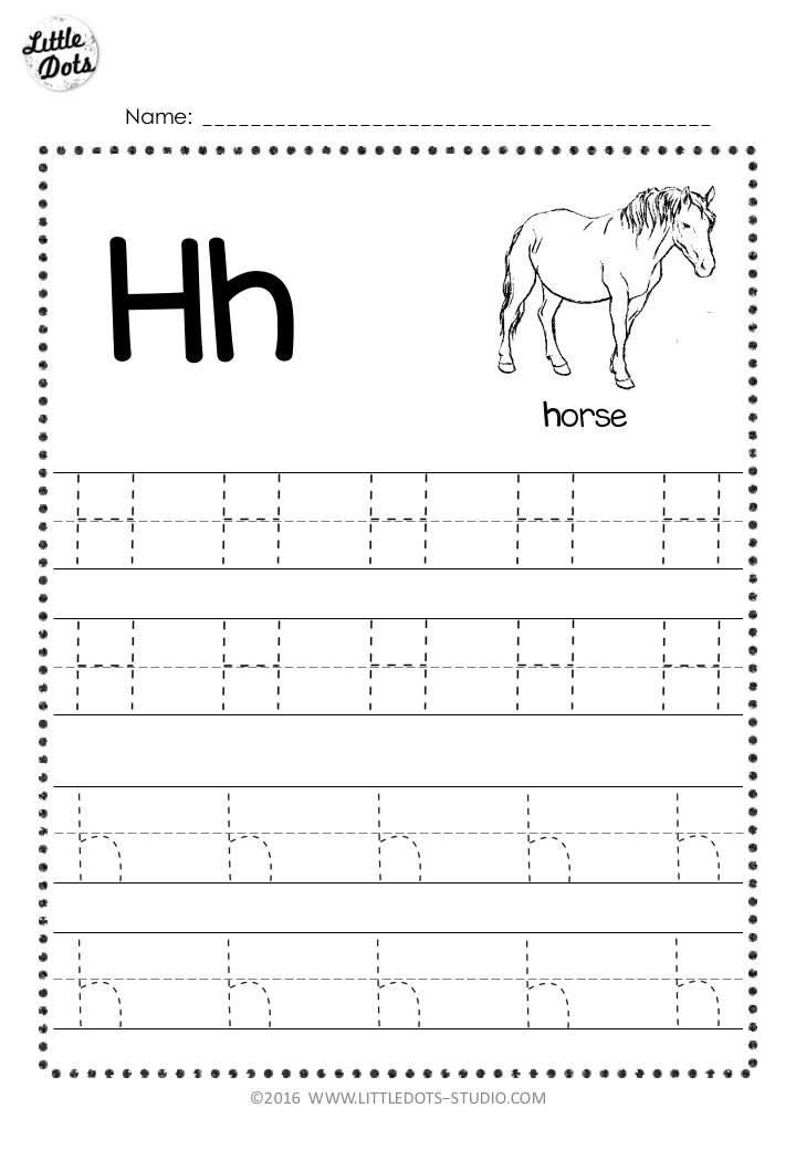 Free Letter H Tracing Worksheets Letter H Worksheets Tracing 