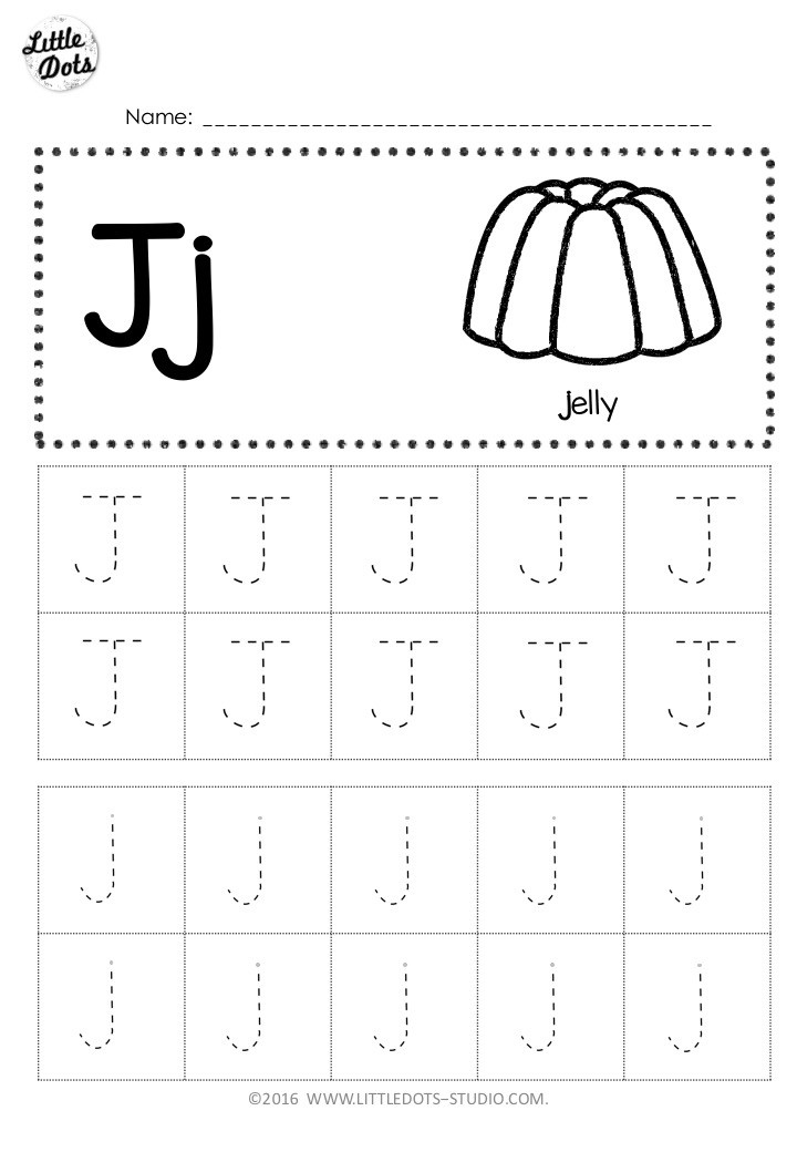 Free Letter J Tracing Worksheets