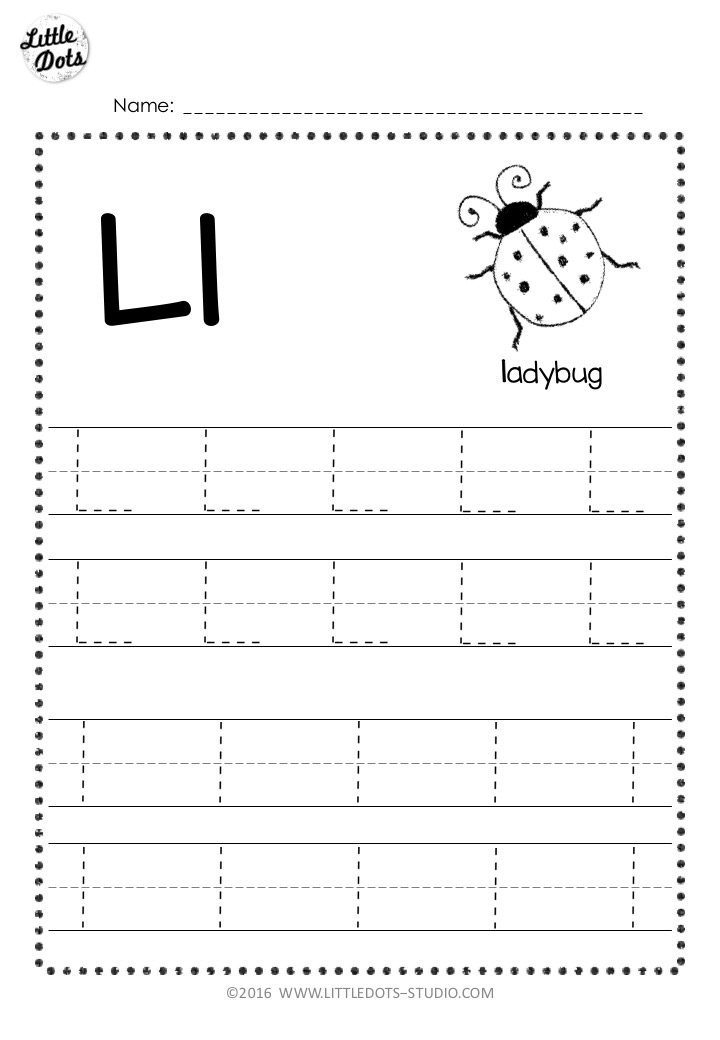 Tracing Letter L For Preschool