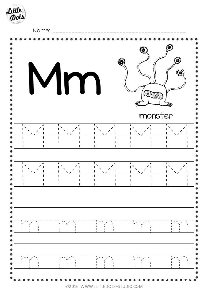 Free Letter M Tracing Worksheets Letter Worksheets For Preschool 