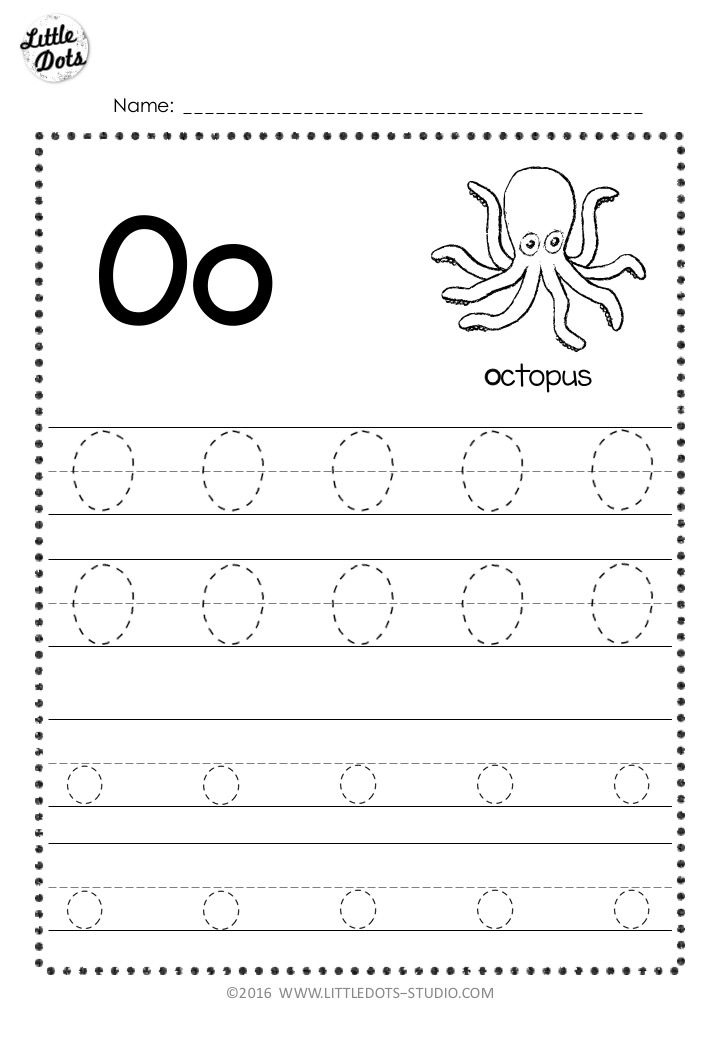 Tracing Letter O