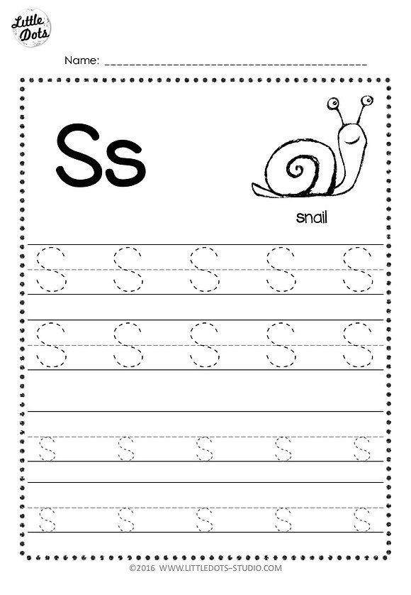 Letter S Tracing Worksheets For Preschool