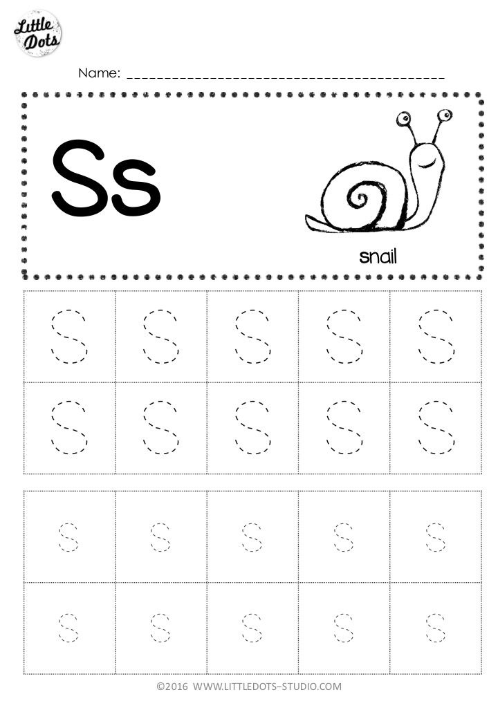 Free Letter S Tracing Worksheets Letter S Worksheets Tracing 