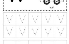 Free Letter V Tracing Worksheets