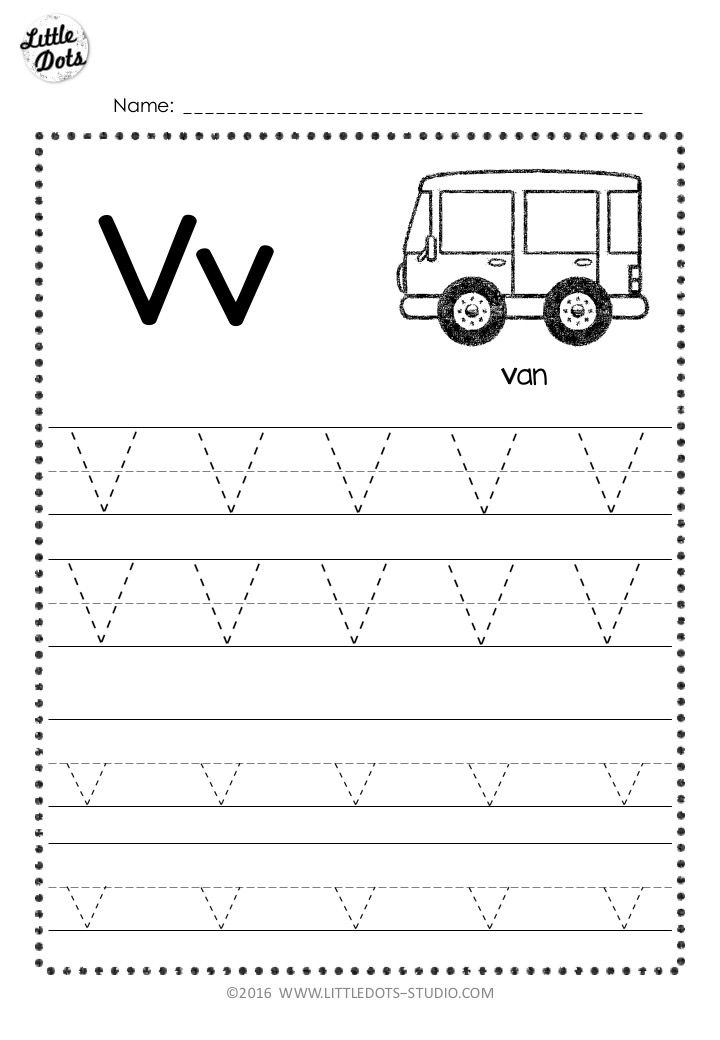 Free Letter V Tracing Worksheets Letter Worksheets For Preschool 
