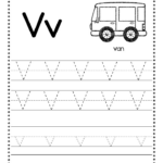Free Letter V Tracing Worksheets Tracing Letters Preschool Letter