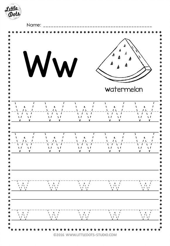 Free Letter W Tracing Worksheets Letter Worksheets For Preschool 