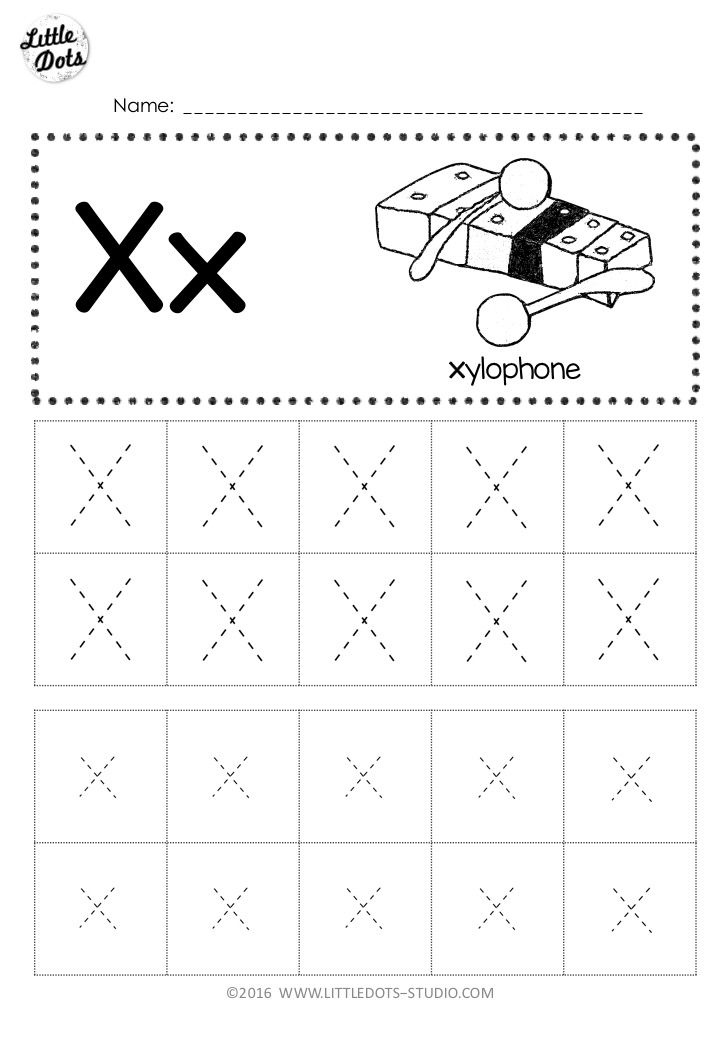 Free Letter X Tracing Worksheets Kindergarten Worksheets Printable 