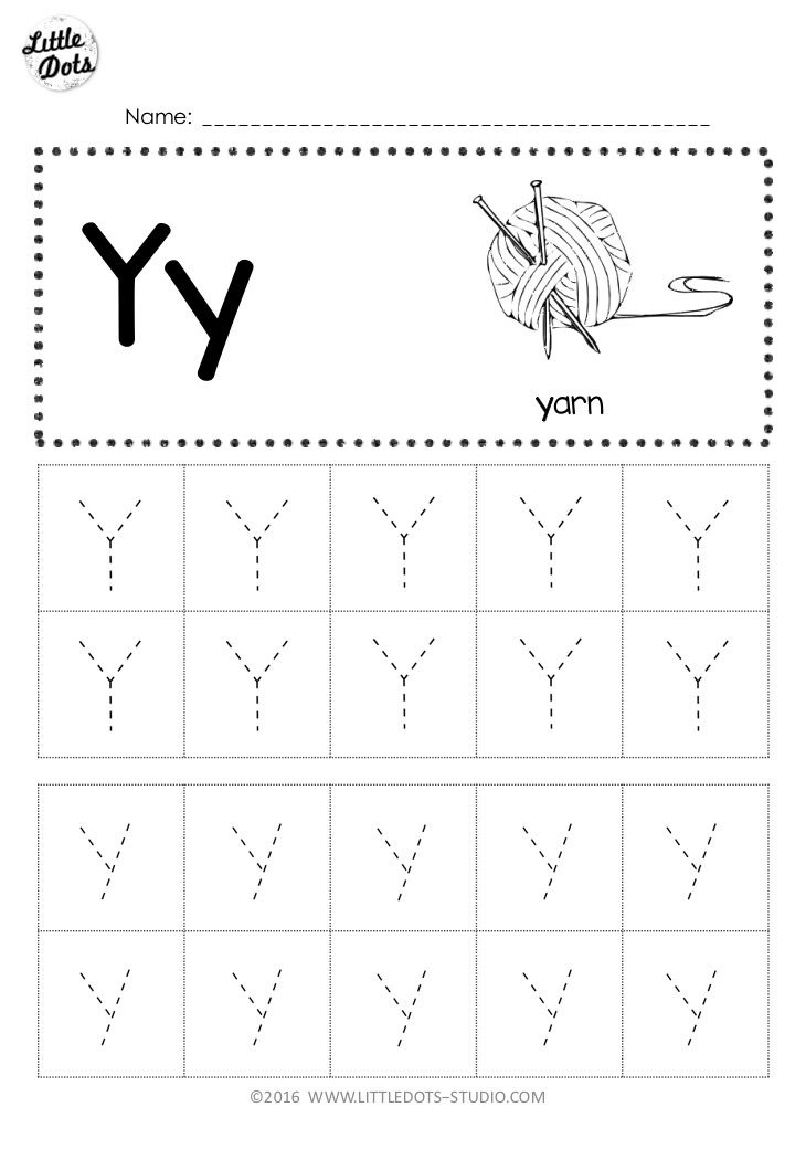 Free Letter Y Tracing Worksheets Tracing Worksheets Letter Y 