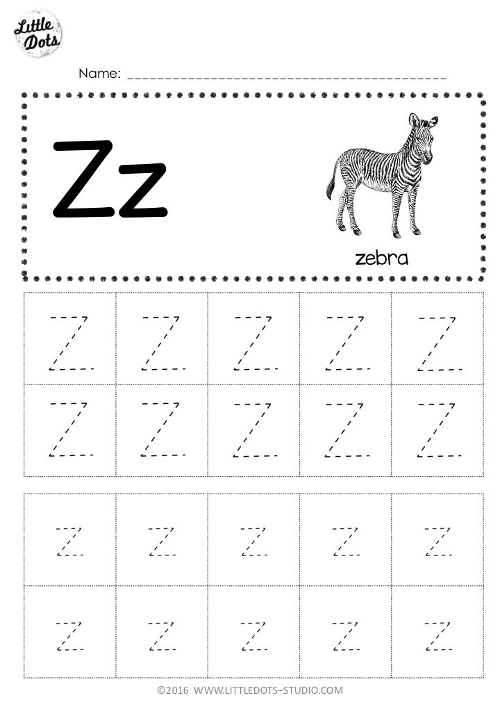 Tracing The Letter Z Worksheet
