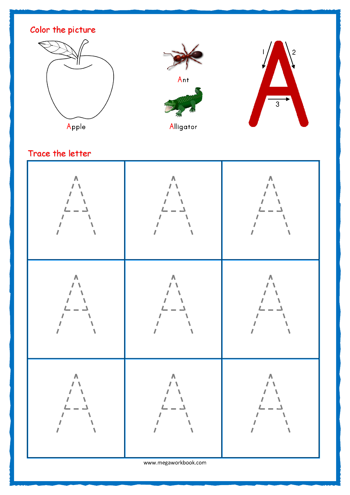 Free Online Tracing Letters TracingLettersWorksheets