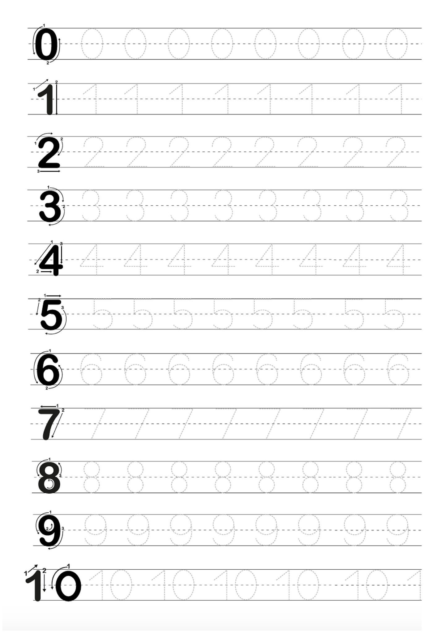 Free Printable For Tracing Letters Numbers Tracing Worksheets 