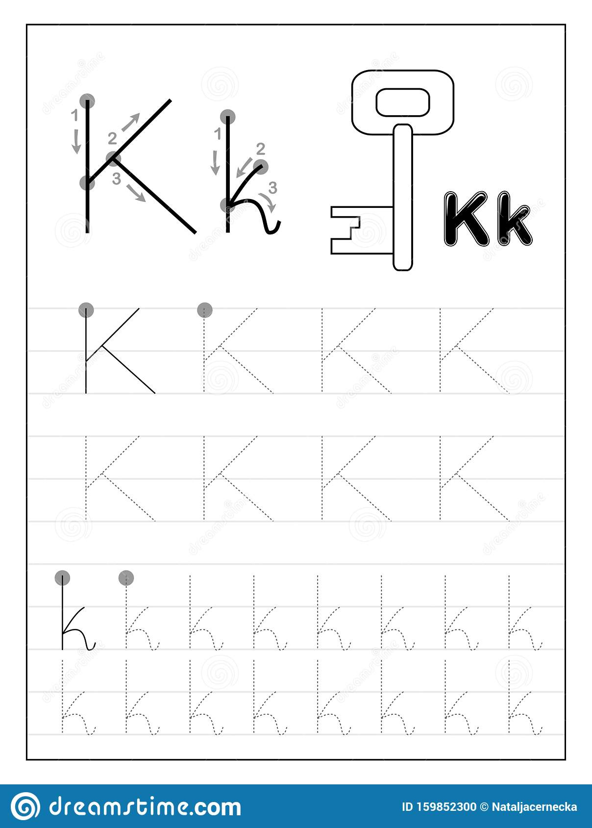 Free Printable Letter K Tracing Worksheets Dot To Dot Name Tracing 