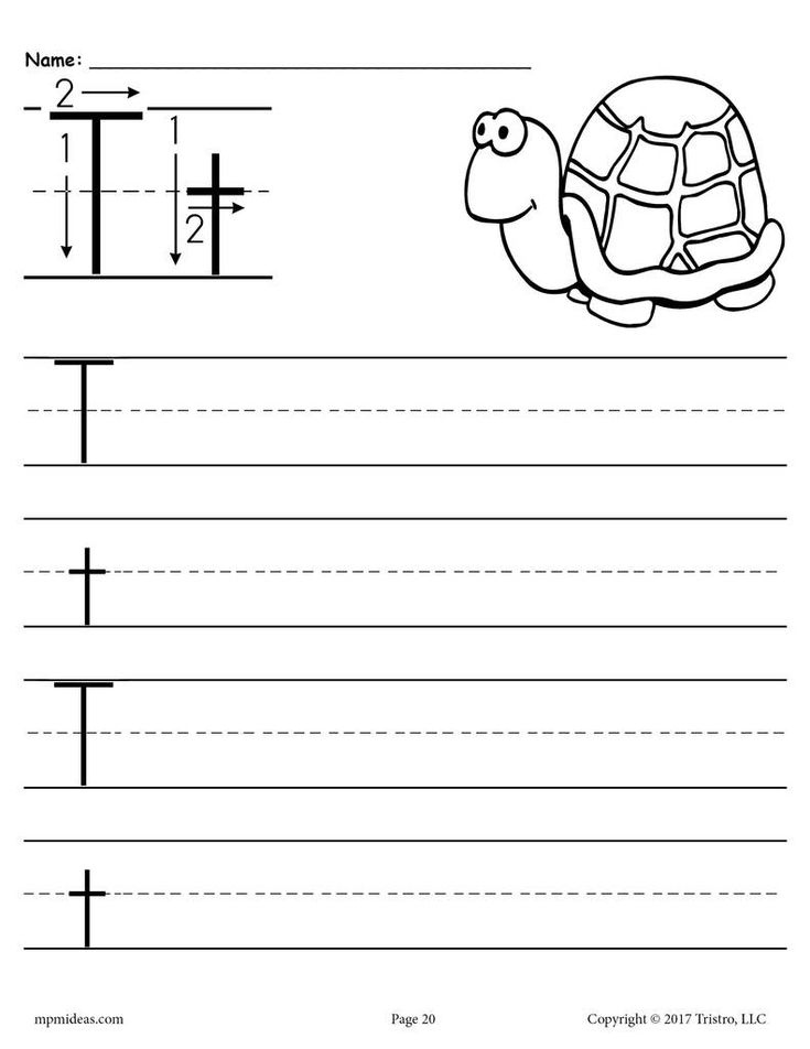 FREE Printable Letter T Handwriting Worksheet u2013 SupplyMe In 2020 