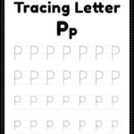 Free Printable PDF Tracing Letter P Alphabet Worksheet PDF
