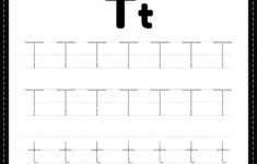 Free Printable PDF Tracing Letter T Alphabet Worksheet