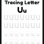 Free Printable PDF Tracing Letter U Alphabet Worksheet